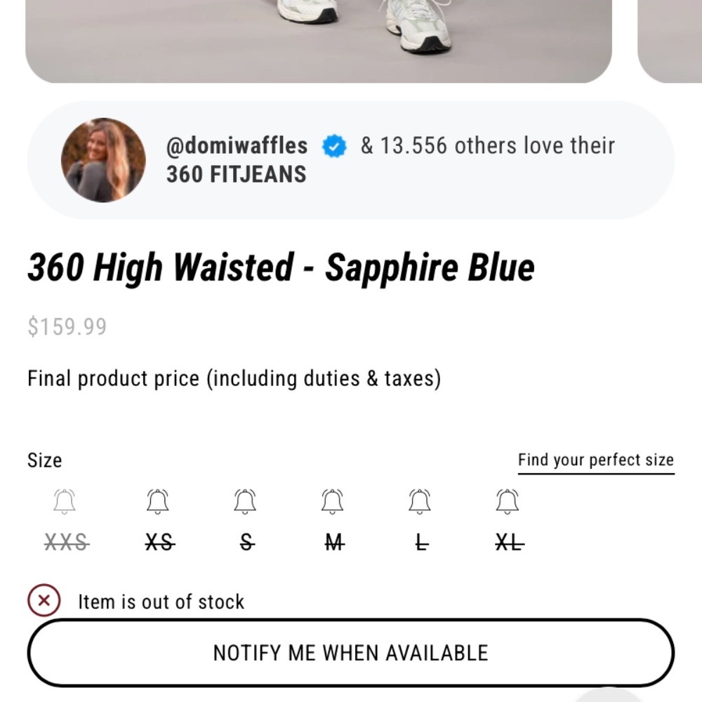 FITJEANS 360 High Waisted - Sapphire Blue - Picture 5 of 13